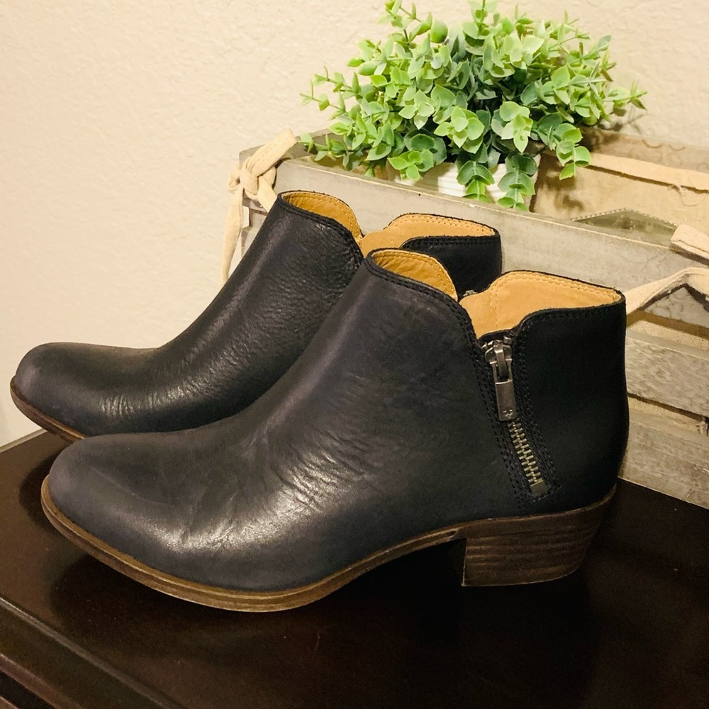 Lucky Brand Black Ankle Boots